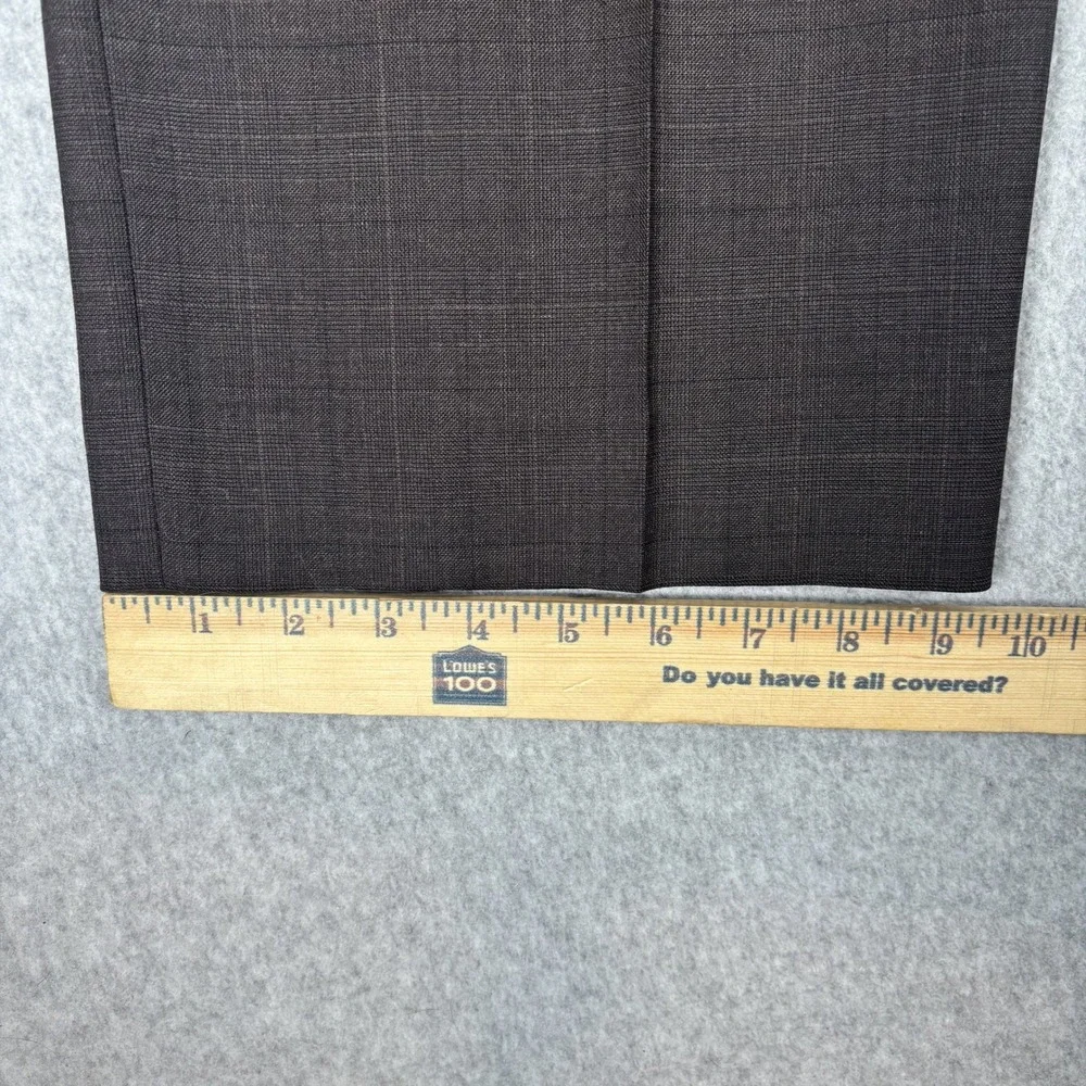 Banana Republic Dress Pants Mens 36x30 Brown Wool Blend Classic Fit Plaid